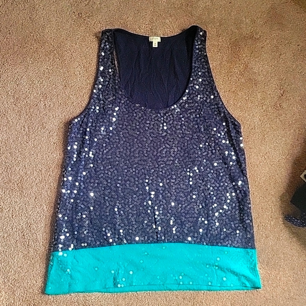 J. Crew Sequined Tank Top